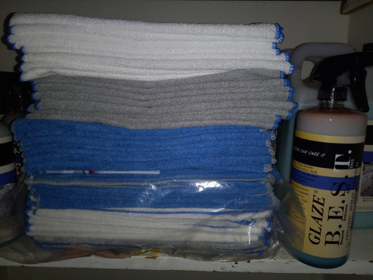 The GLAZELINE Premium Multi-Purpose Microfiber Towels 24 pack (12 IN X 16 IN)