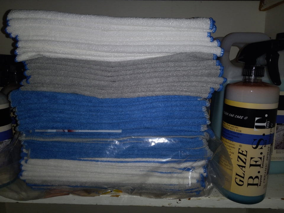 The GLAZELINE Premium Multi-Purpose Microfiber Towels 24 pack (12 IN X 16 IN)